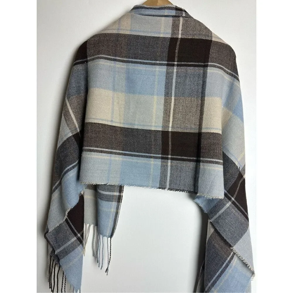 Blue plaid scarf